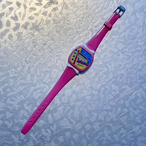 retro vintage Barbie pink wrist watch 80s 90s - Picture 1 of 5